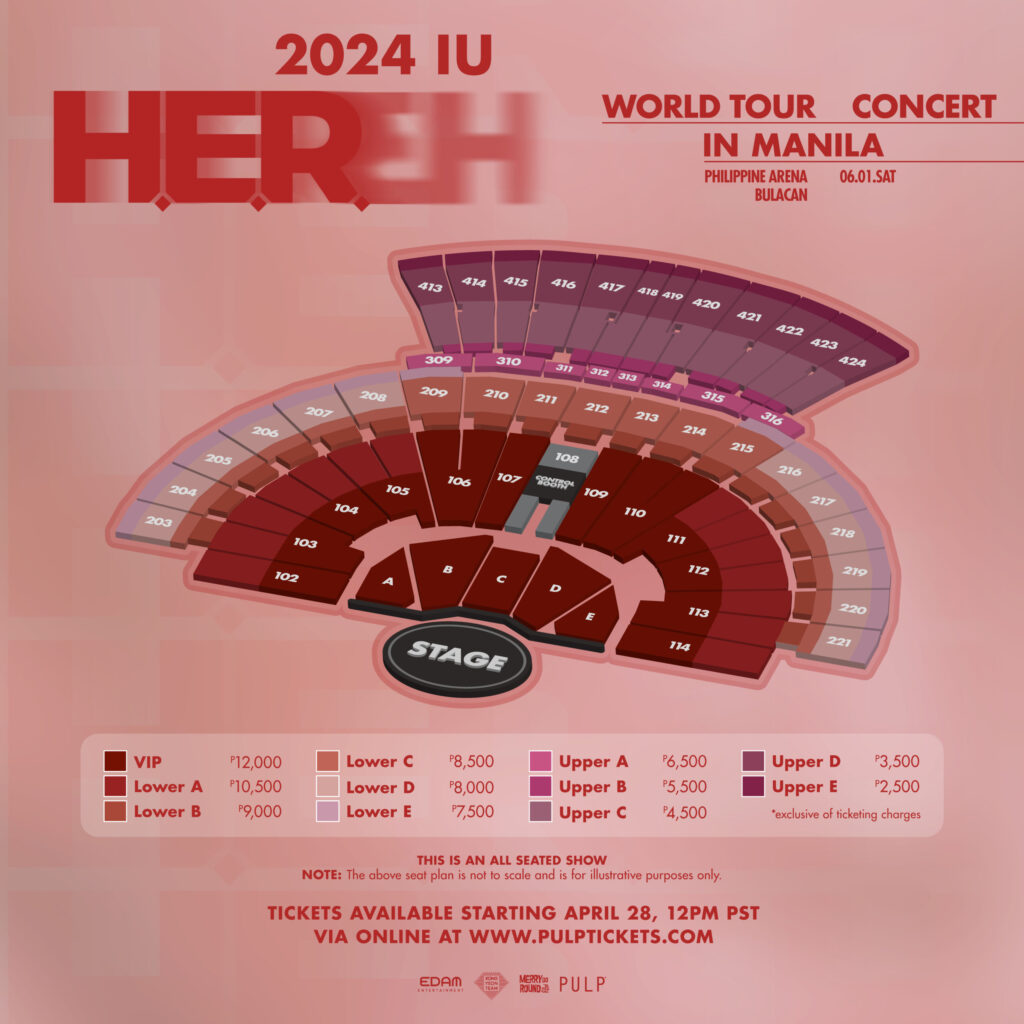 IU Her World Tour Concert Manila Ticket Poster