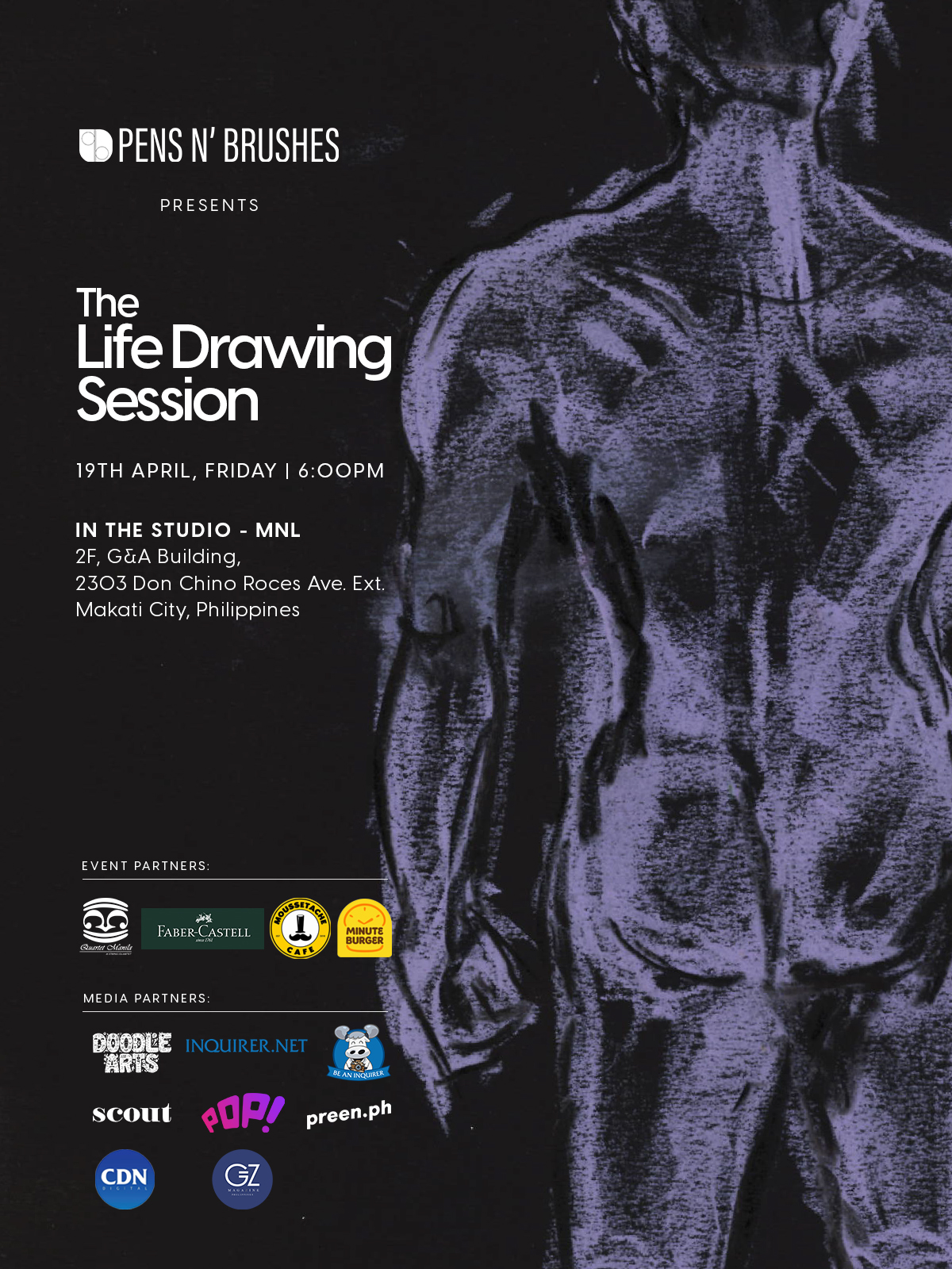 The Revival of The Life Drawing Session Philippines by Pens N’Brushes