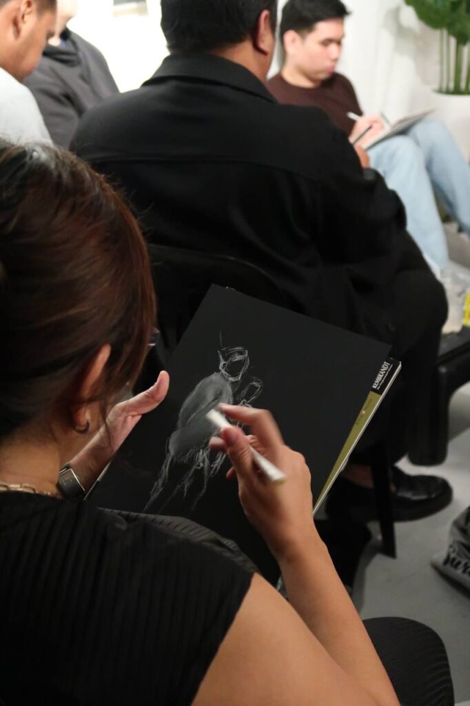 pensnbrushes life drawing session event sketch black canvas