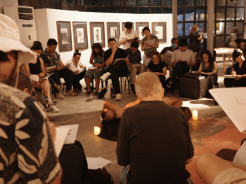 inside PensNBrushes' Life Drawing Session