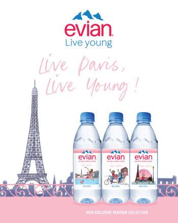 Evian introduces its limited-edition Live Paris Live Young bottles to Philippine shelves. Discover Kanako Kuno’s Paris-inspired artwork, join the Php 200 photo challenge for a 3-day stay at Shangri-La The Fort, and visit the PAUL Le Café pop-up before 17 August 2025.