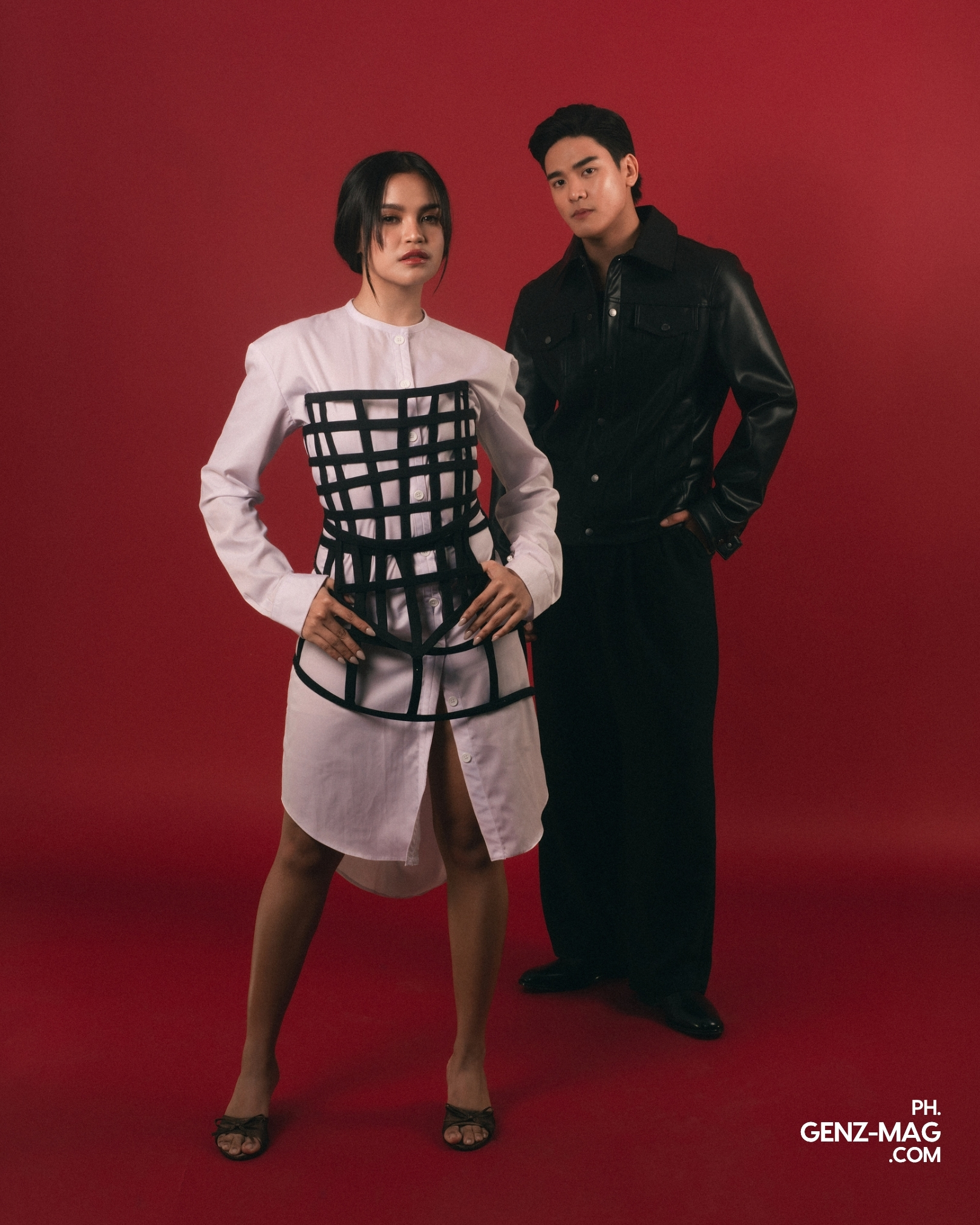 Michael Sager and Zephanie posing together for GEN Z Magazine's September 2026 cover story