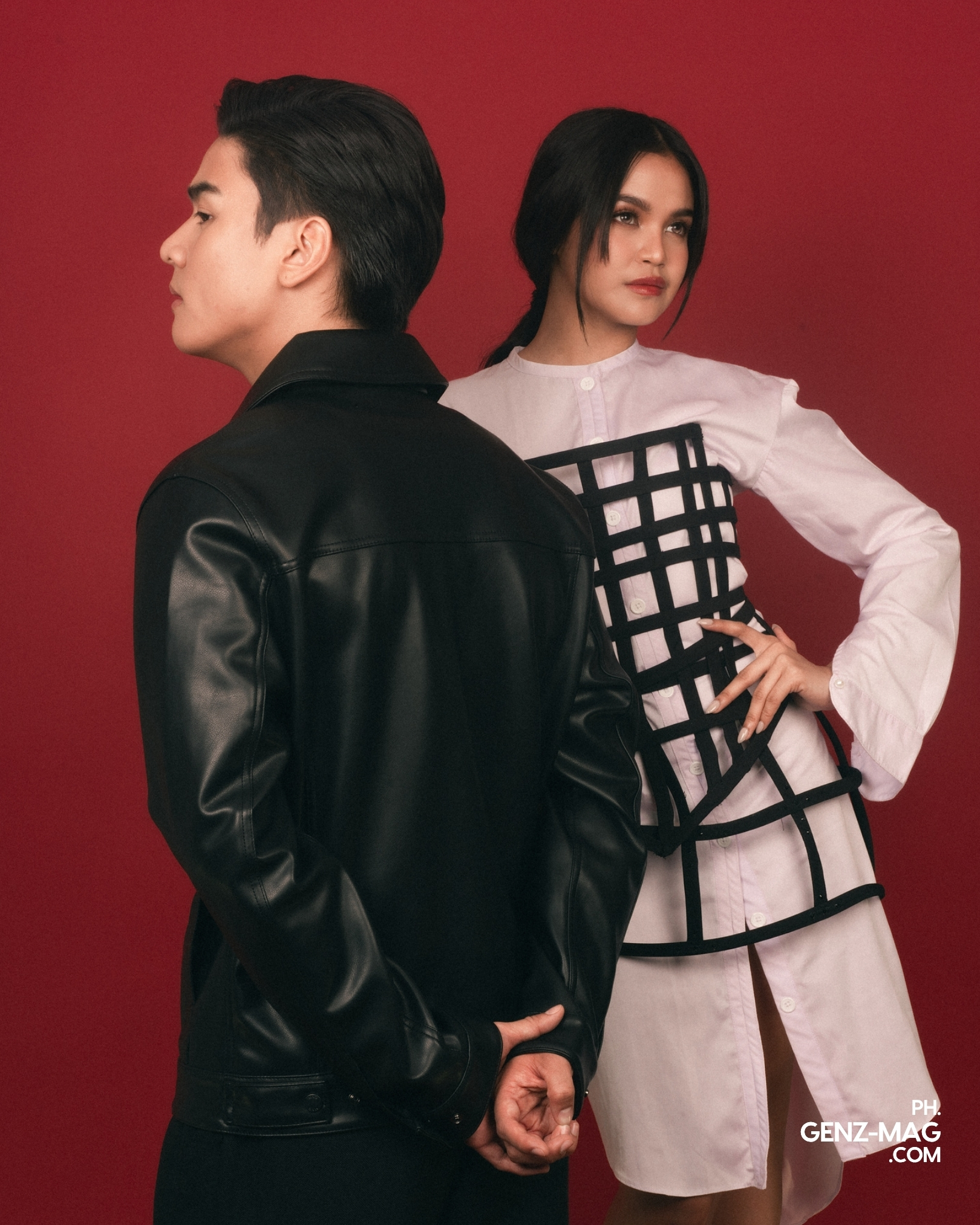 Michael Sager and Zephanie posing together for GEN Z Magazine's September 2026 cover story